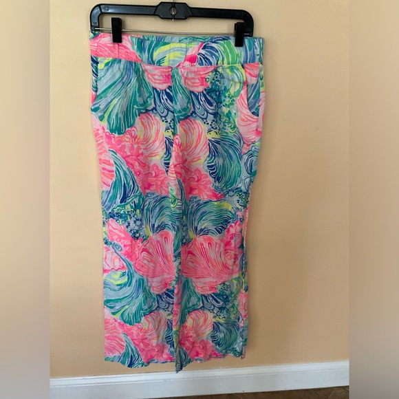 Lilly Pulitzer Pink and Green pants Tropical Print size S Brand New - Picture 5 of 6